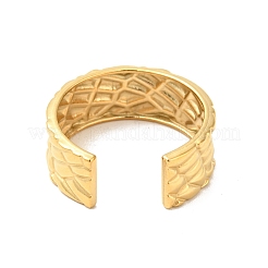 Bague ouverte texturée en acier inoxydable 304 avec placage ionique (IP) pour hommes et femmes&nbsp;RJEW-I085-23G