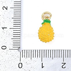 Emaille-Anhänger mit Zahnstangenbeschichtung aus Messing&nbsp;KK-P287-09G