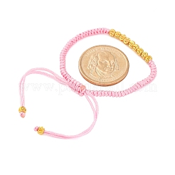 Bracelets en perles tressées en cordon polyester pour femmes&nbsp;BJEW-L698-01G-12