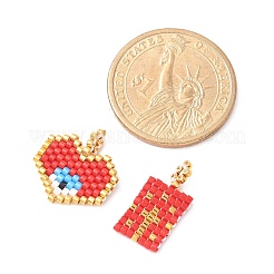 2 pièce de perles de rocaille en verre Miyuki faites à la main&nbsp;PALLOY-MZ00607-04