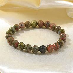 Natürliche unakite bead stretch Armbändern&nbsp;X-BJEW-K212-B-006