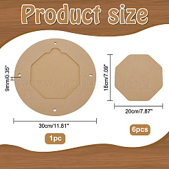 Tragbare Ton-Keilplatte aus mitteldichter Faserplatte (MDF) mit integrierter Konstruktion&nbsp;AJEW-WH0270-255