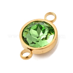 Anhänger aus Edelstahl 304 mit facettiertem Geburtsstein aus K9-Glas&nbsp;STAS-F139-042G-A08