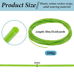 Tiras de mimbre de ratán de plástico&nbsp;DIY-WH0816-132D