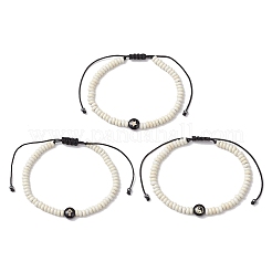 3 pulsera de cuentas trenzadas con cordón de nailon ajustable para hombres&nbsp;BJEW-JB11295
