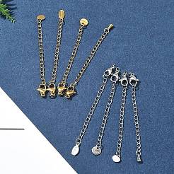 8 Stück 4 Stile 304 Edelstahl Kettenverlängerung&nbsp;FIND-FS0002-95
