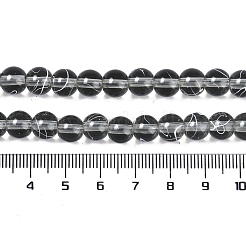 Chapelets de perles en verre transparent drawbench&nbsp;GLAD-Q012-8mm-09