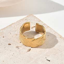 Anillos abiertos de acero inoxidable 304 para mujer&nbsp;RJEW-L341-03A-G