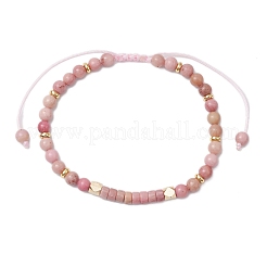Braccialetti di perline intrecciati in rodonite naturale&nbsp;BJEW-JB11241-02