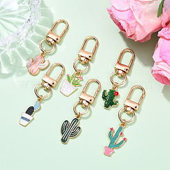 6pcs décorations de pendentif en alliage d'émail&nbsp;HJEW-YW00085