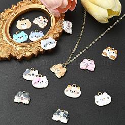 15pcs 15 styles de pendentifs en émail en alliage&nbsp;FIND-YW0006-19