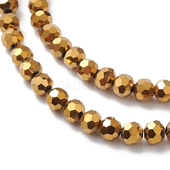 Chapelets de perles en verre électroplaqué&nbsp;EGLA-K015-09C
