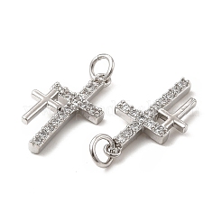 Colgante micropavé cubic zirconia de latón&nbsp;KK-E068-VB261