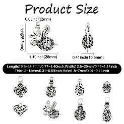 16 pièces 8 styles pendentifs en alliage de style tibétain&nbsp;FIND-CJ0006-10