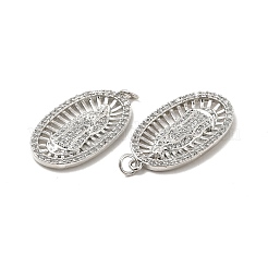 Ottone micro spianare pendenti zirconi&nbsp;KK-E068-VB094