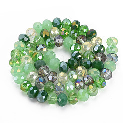 Chapelets de perles en verre électroplaqué&nbsp;X-EGLA-S194-18E