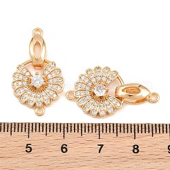 Chiusure pieghevoli Shegrace in ottone con micro pavé di zirconi cubici trasparenti&nbsp;XGRQ5K449-841G