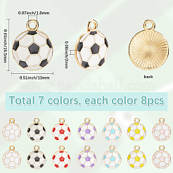 56pcs 7 pendentifs en alliage de couleurs&nbsp;FIND-SC0016-11