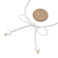 Colliers avec pendentif en graines de verre pour femmes&nbsp;NJEW-MZ00031-02