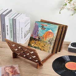 Wellenförmige Aufbewahrungsregale aus Kiefernholz von Chollow für Schallplatten&nbsp;AJEW-WH0816-088