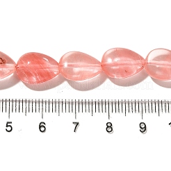 Perle di vetro di quarzo ciliegio fili&nbsp;G-I377-A02
