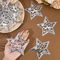 10 Stück Eisenstern-Ornamente&nbsp;AJEW-GF0012-09