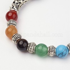 Edelstein Perlen Stretch-Armbänder&nbsp;X-BJEW-P065-04