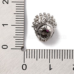 Totenkopfförmiges Gestell aus Messing mit Zirkonia-Perlen&nbsp;KK-S406-16P