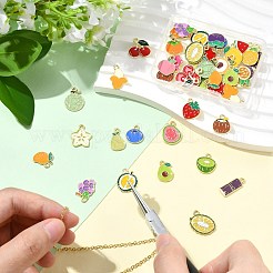 60pcs pendentifs en émail en alliage&nbsp;ENAM-CJ0007-25