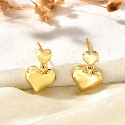 Clous d'oreilles avec pendentif en laiton&nbsp;EJEW-R018-11G
