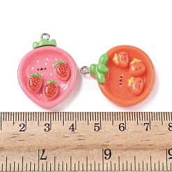 Graziosi ciondoli in resina opaca a tema frutta&nbsp;RESI-D014-03P