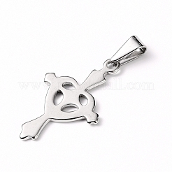 Pendentifs en acier inoxydable 304 anti-ternissement&nbsp;STAS-L210-16P