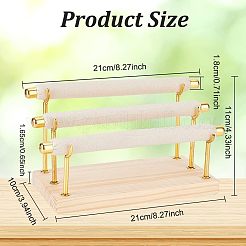 3-stufiger abnehmbarer Ring-Organizer aus Holz&nbsp;RDIS-WH0009-009