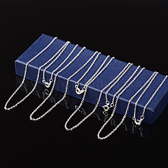 Collane a catena in ottone placcato color argento senza nichel&nbsp;X-SW028-S