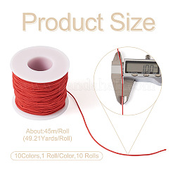 10 Rolle elastische Polyesterschnüre in 10 Farben&nbsp;EW-CD0001-01