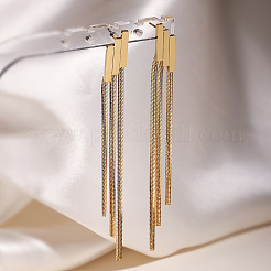Boucles d'oreilles à pampilles en acier inoxydable 304 avec chaîne serpent&nbsp;WGAC4E7-01