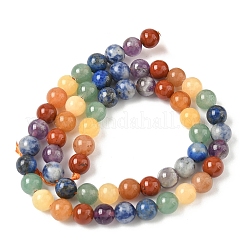 Chakra natürliche gemischte Edelsteinperlenstränge&nbsp;G-P574-A03-6mm