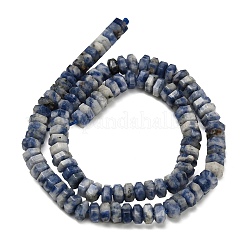 Natürliche blaue Fleck Jaspis Perlen Stränge&nbsp;G-G317-A11-3x6mm
