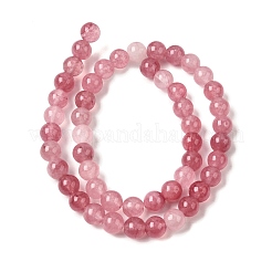 Natürliche weiße Jade perlen Stränge&nbsp;G-H348-8mm-06