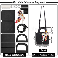 Bricolage imitation cuir coudre sur des kits de fabrication de sacs à main à bandoulière pour femmes&nbsp;DIY-WH0569-26A