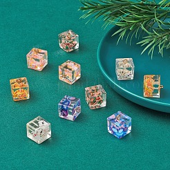 Orecchini pendenti in resina cubo kit fai da te&nbsp;DIY-YW0004-44