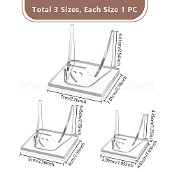 3 Stück 3 Stile quadratische Acryl-Staffeleiständer&nbsp;ODIS-GA0001-60