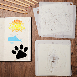 Malschablonen aus Kunststoff&nbsp;DIY-CP0001-29
