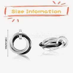 201 colgantes de anillos entrelazados de acero inoxidable&nbsp;STAS-SZ0002-61C