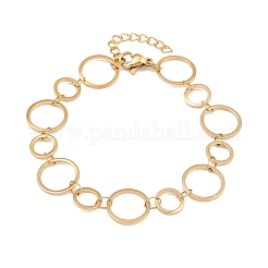 Gliederkettenarmbänder aus 304 Edelstahl für Damen&nbsp;BJEW-P373-03B-G