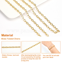 Chaînes à trombones ovales en laiton de 1 m&nbsp;CHC-BC0001-15