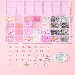 DIY-Sets zur Herstellung von Armbändern aus runden Glas- und CCB-Kunststoffperlen&nbsp;DIY-FS0007-56B