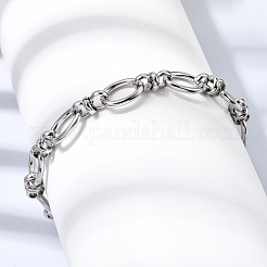 201 Edelstahl-Armbänder mit ovalen Gliederketten für Herren&nbsp;STAS-T077-05P