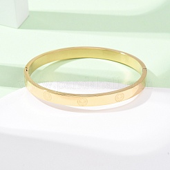 Bracelets à charnière en acier inoxydable 304 pour femmes&nbsp;BJEW-B161-11G-01