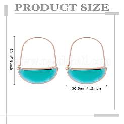 1 paire de boucles d'oreilles créoles en laiton et verre pour femme&nbsp;EJEW-LP0003-53A